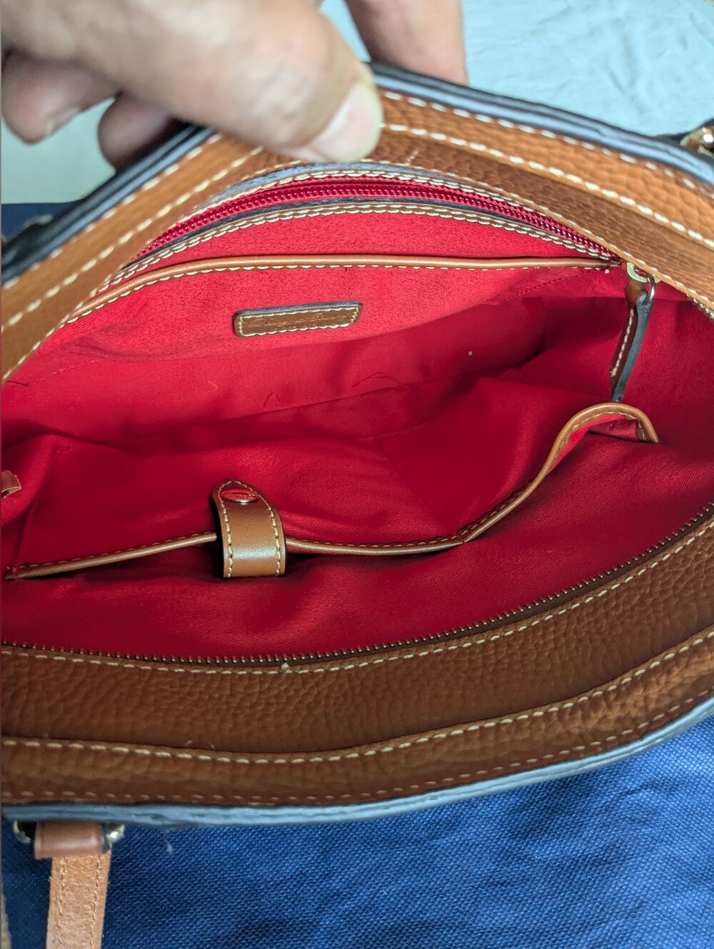 NEW, Dooney & Burke Small Lexington Shopper, Sable Brown, Cover Bag NWT - Picture 8 of 16
